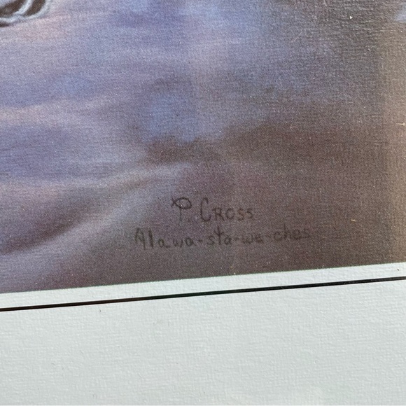 Penni Ann Cross Native American print Art Leanin Tree 1988 Vintage Rare Love - Picture 6 of 10